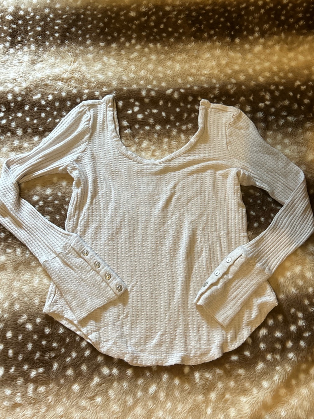 Cream Knit Long Sleeve